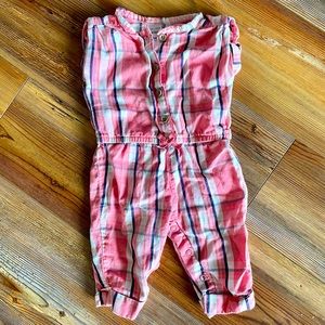 Baby girl plaid romper